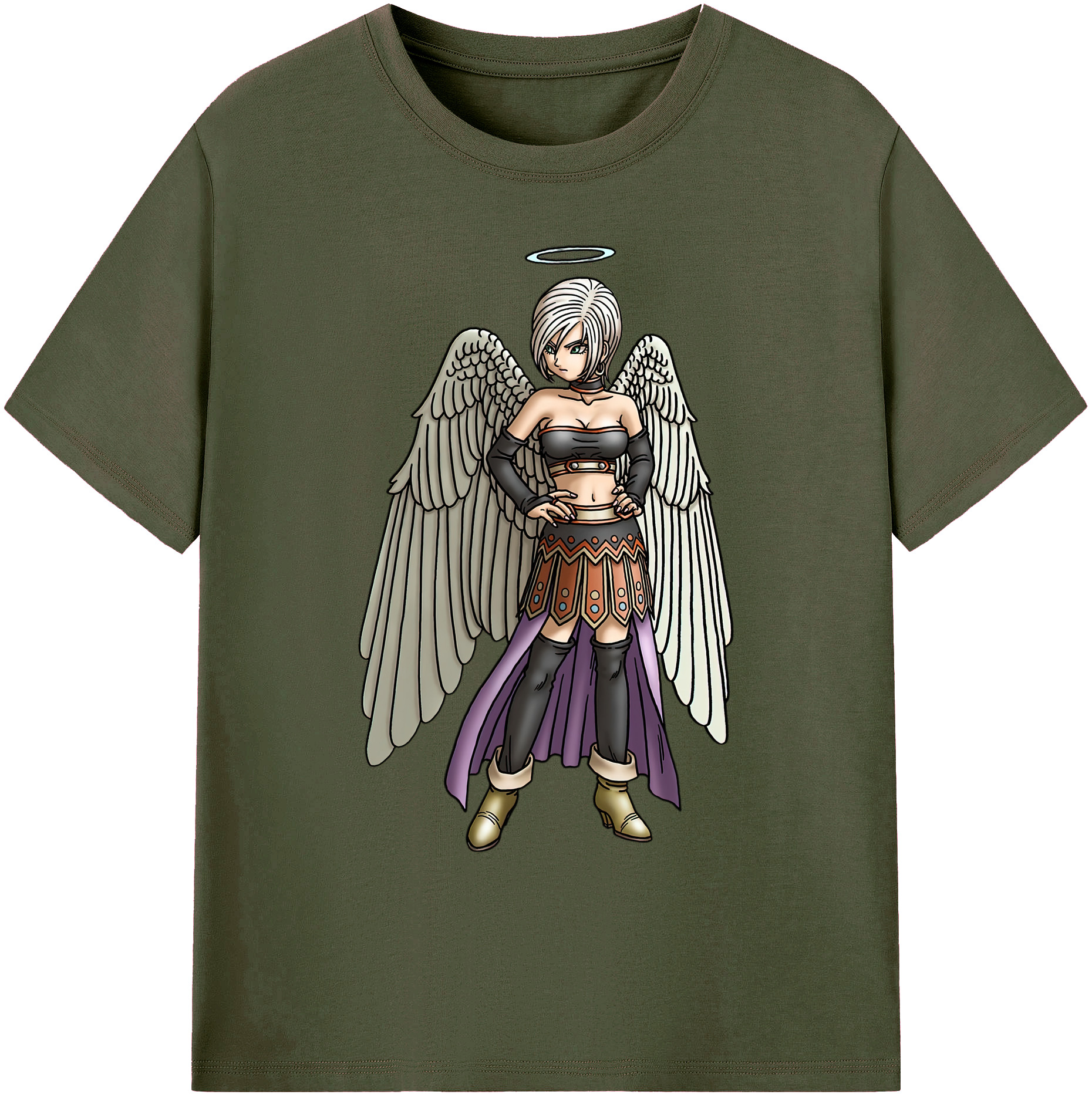 （画像用） ドラゴンクエスト Doragon Kuesuto Dragon Quest 綿100％ メンズ半袖Tシャツ｜肌触りやわらか＆通気性